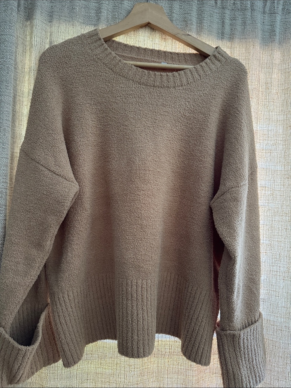 Relaxed Crew Neck Sweater in Taupe